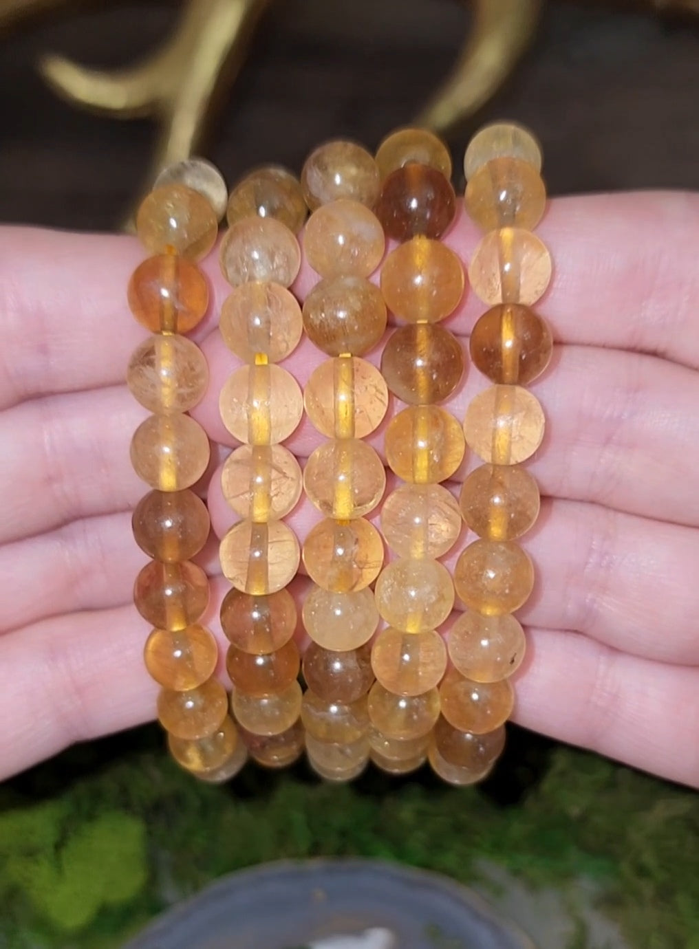 8mm Yellow Fluorite Stretch Bracelet