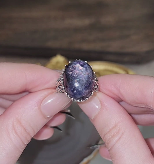 Sunstone and Iolite Ring A