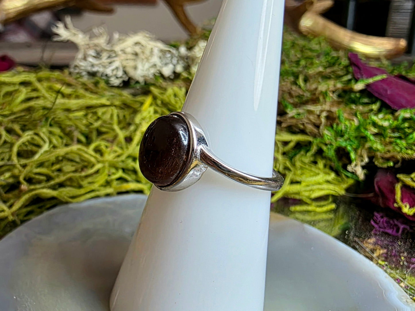 Red Sunstone Ring