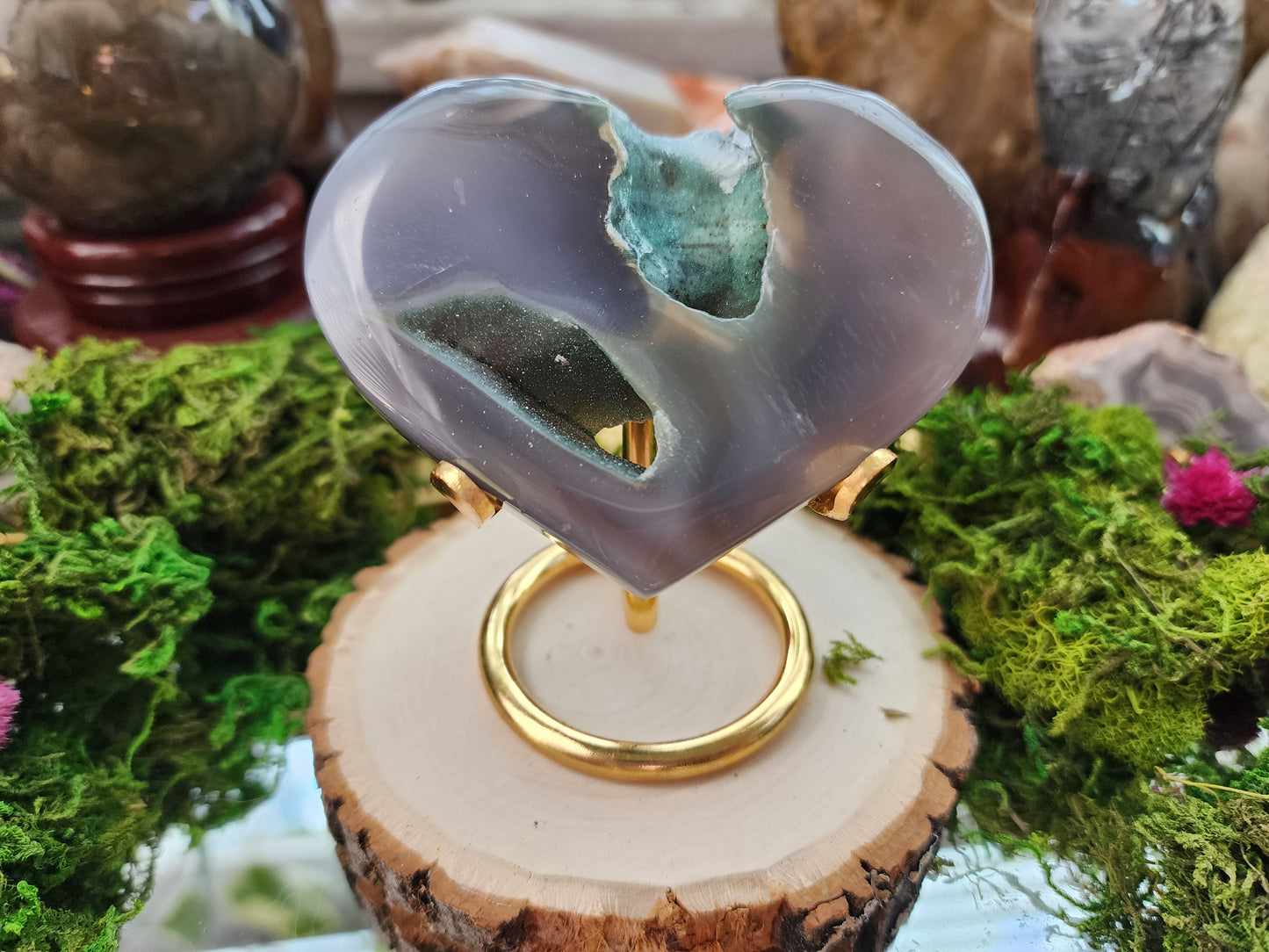 Druzy Agate Heart