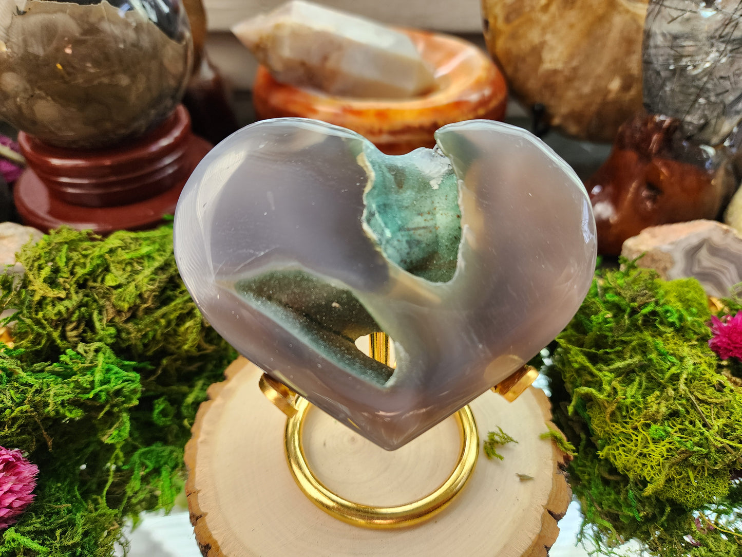 Druzy Agate Heart