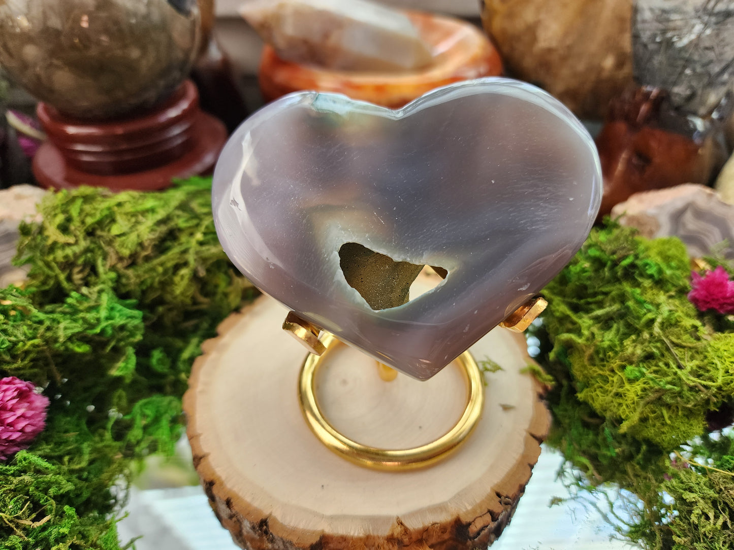 Druzy Agate Heart