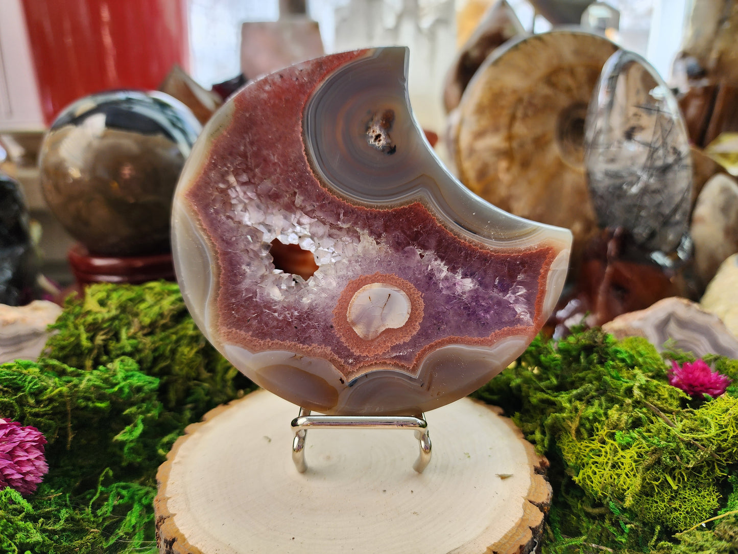 Amethyst and Agate Moon