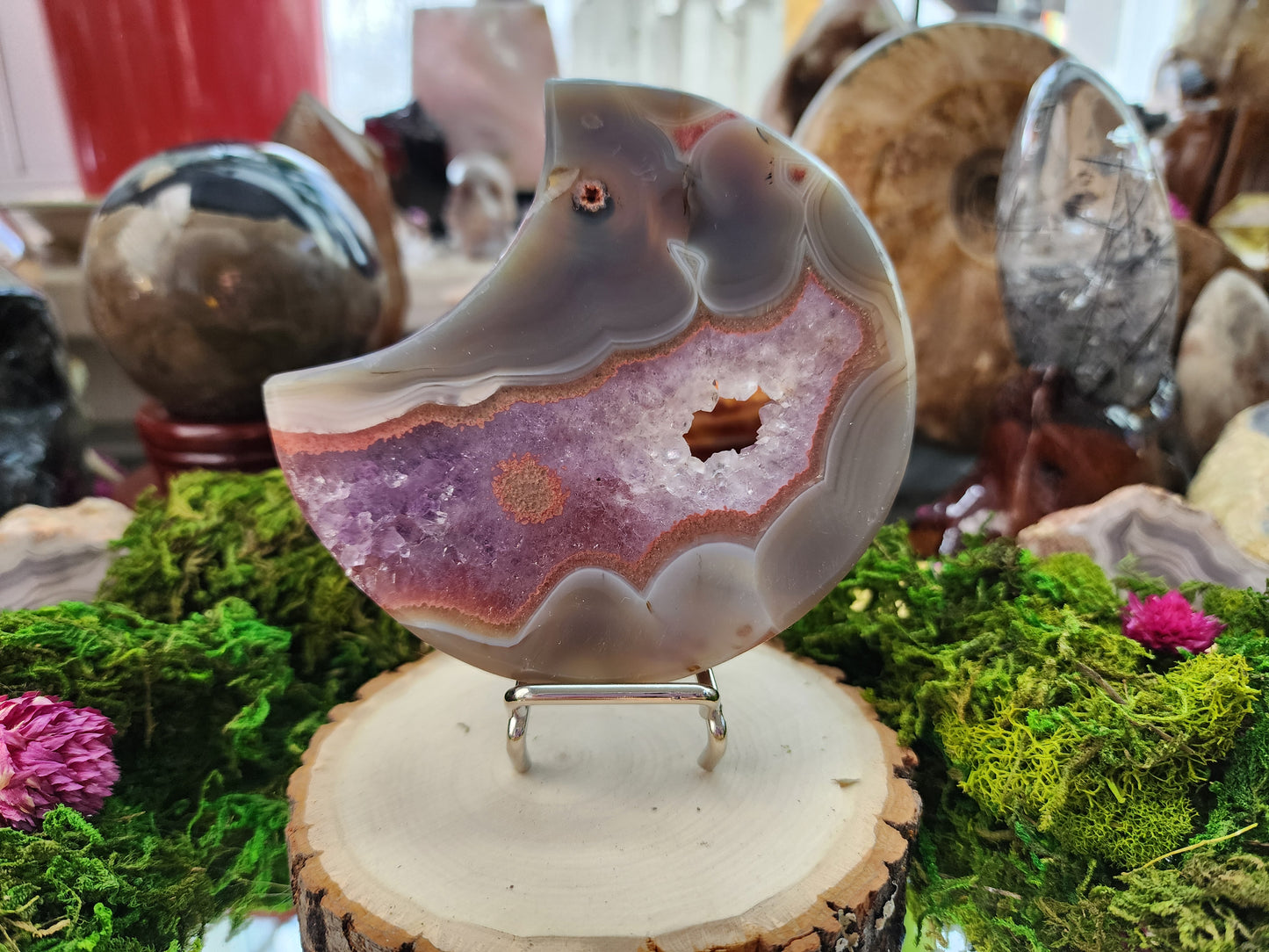 Amethyst and Agate Moon