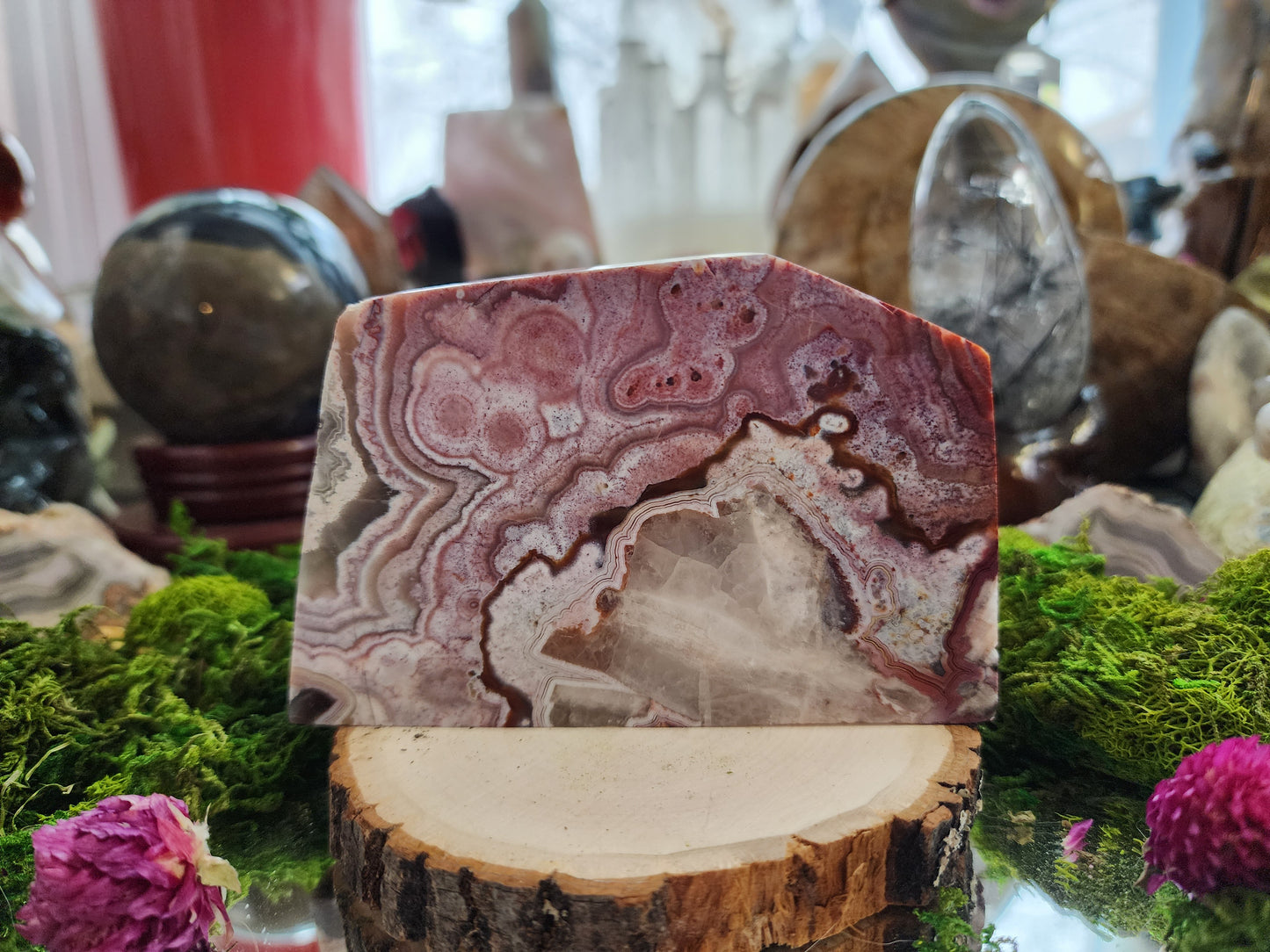 Pink Mexican Crazy Lace Agate Slab