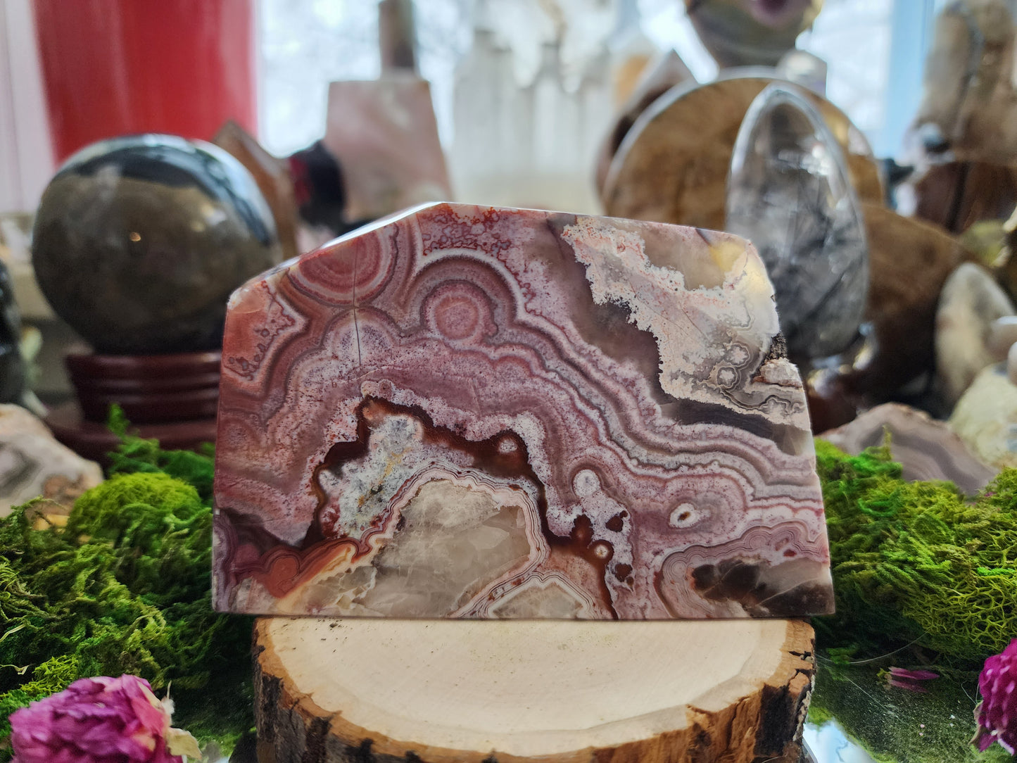 Pink Mexican Crazy Lace Agate Slab