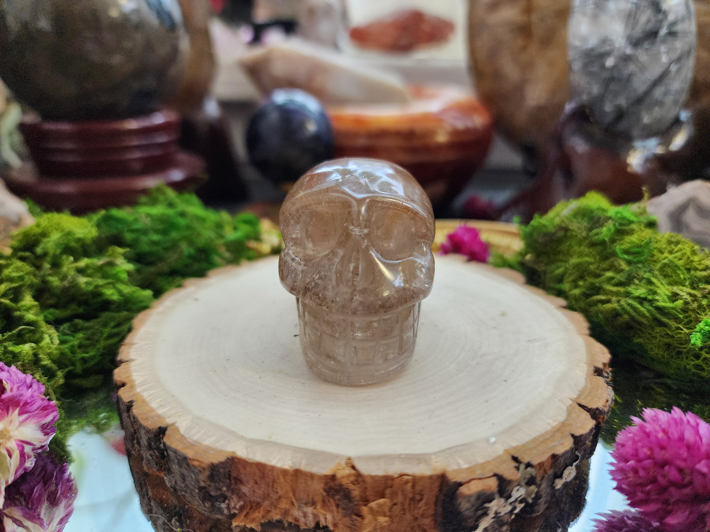 Golden Rutile Skull