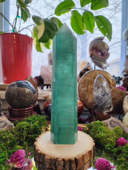 Green Fluorite Tower