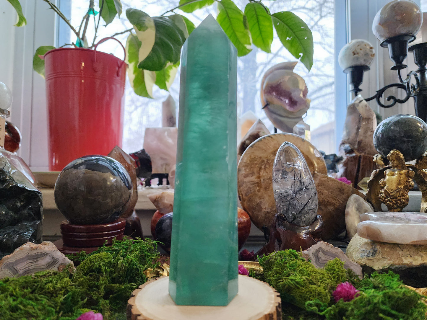 Green Fluorite Tower