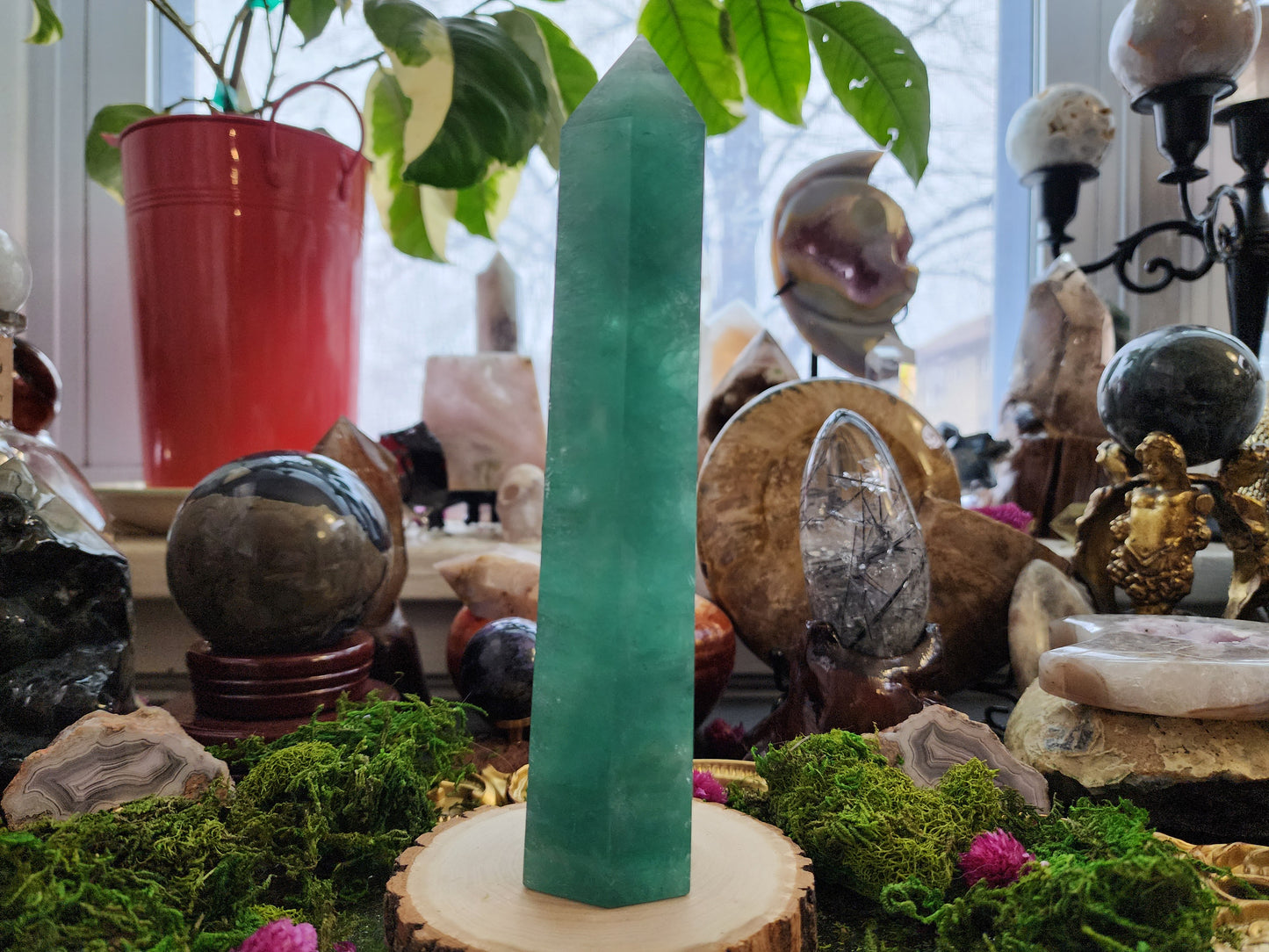 Green Fluorite Tower