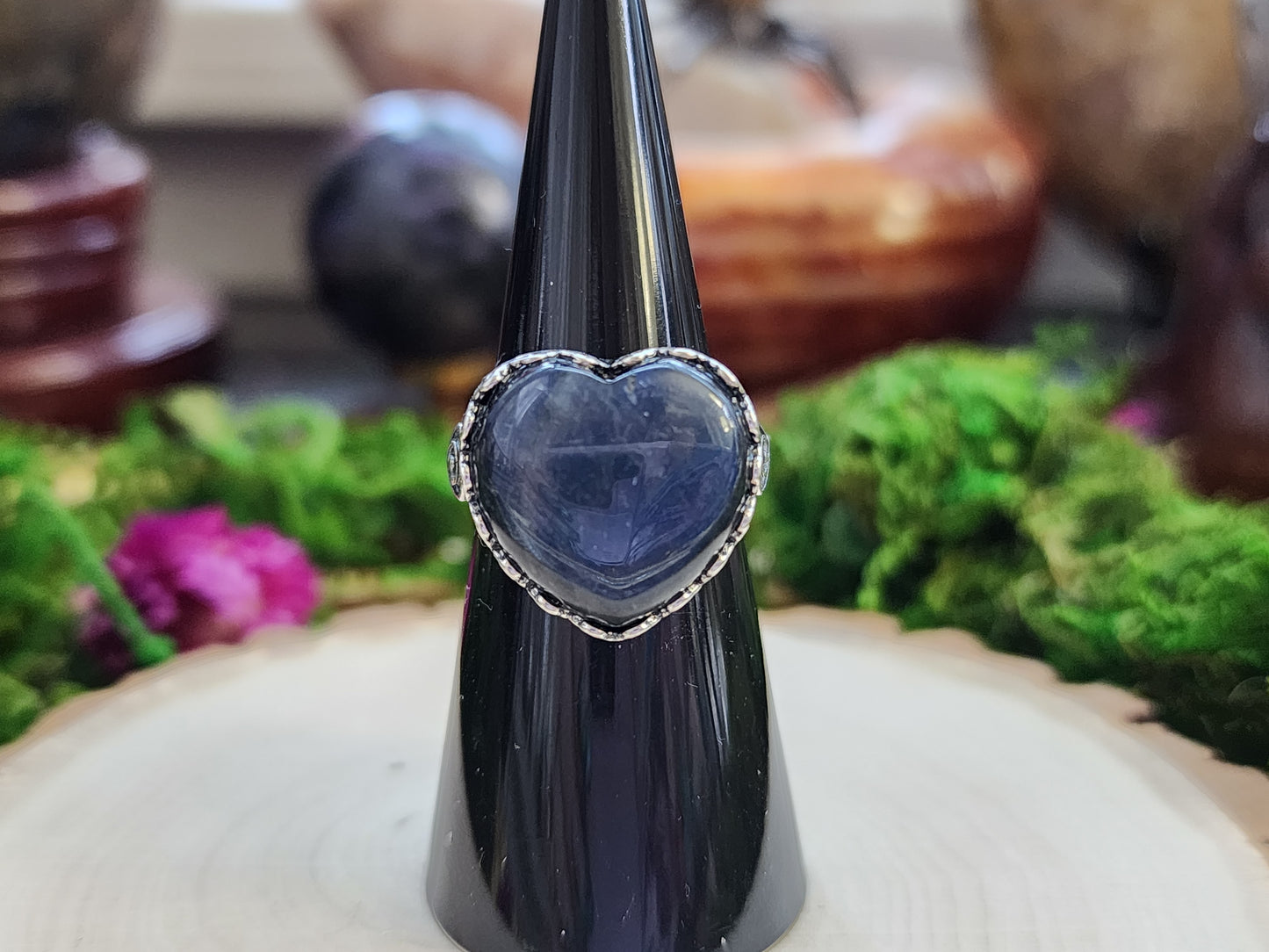 Labradorite Heart Ring