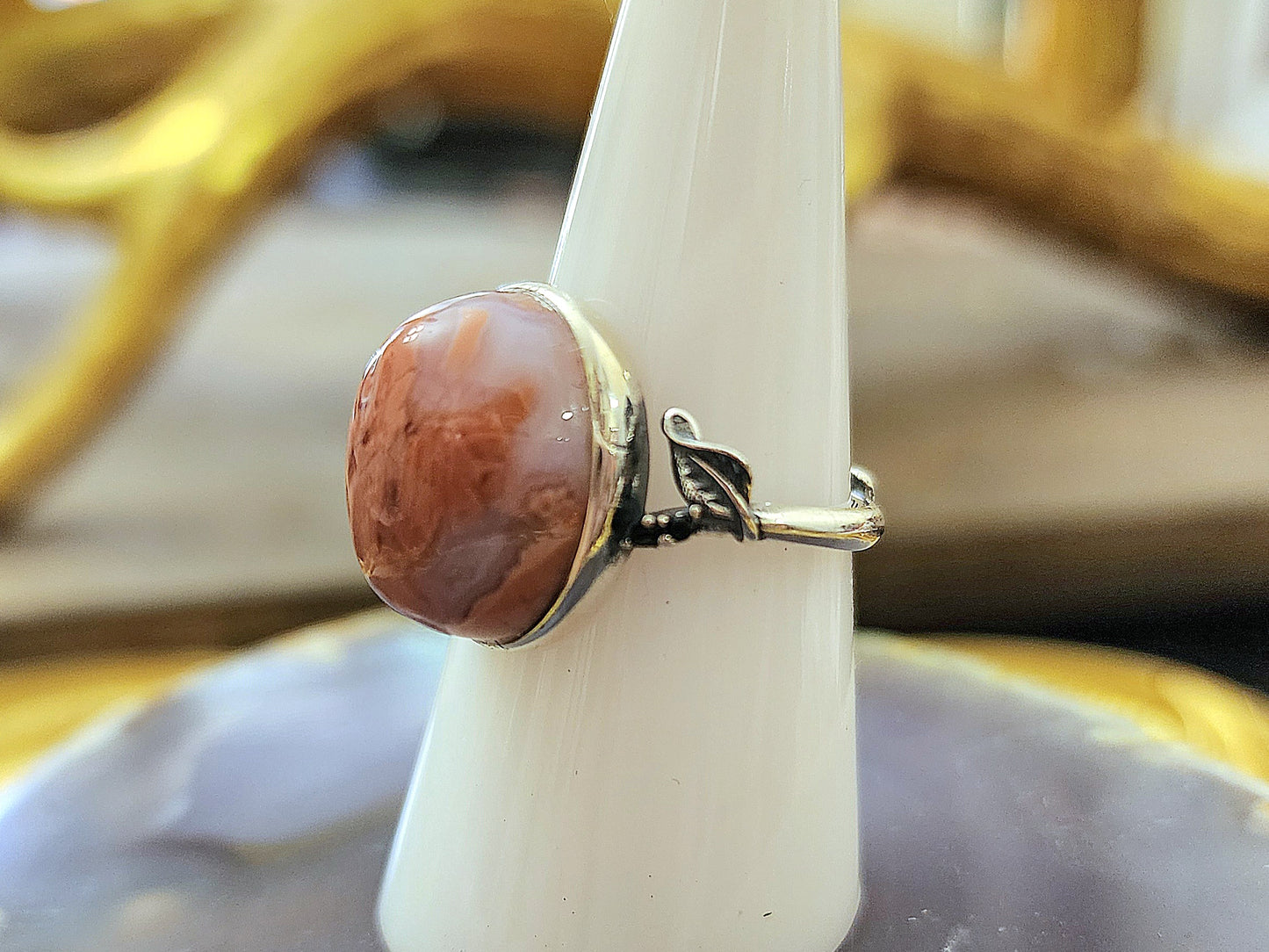 Cotton Candy Agate Ring