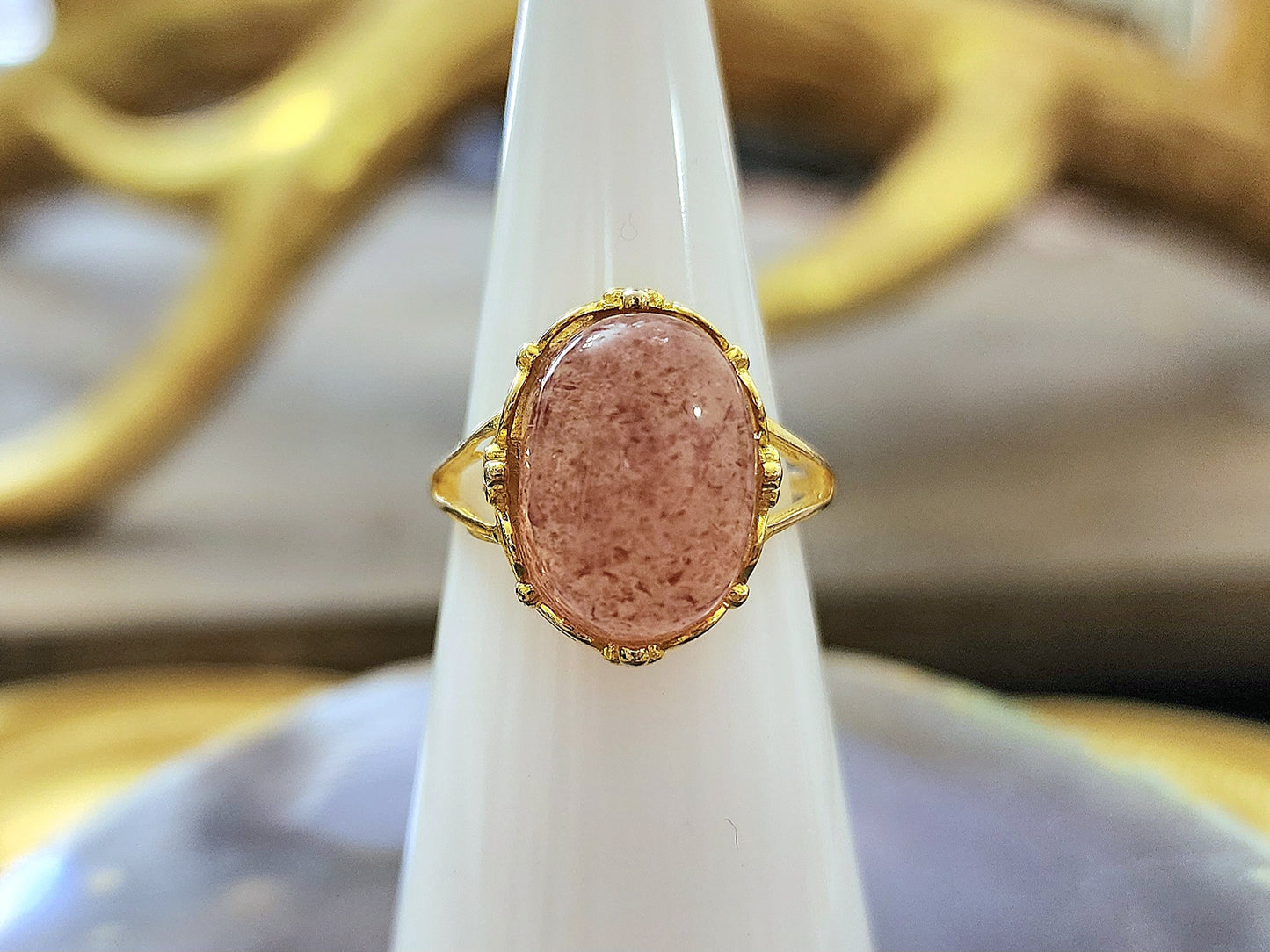 Strawberry Quartz Ring