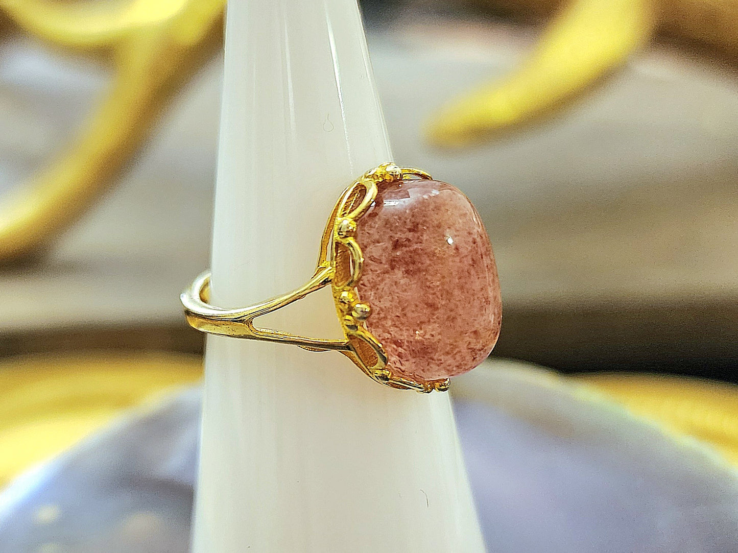 Strawberry Quartz Ring