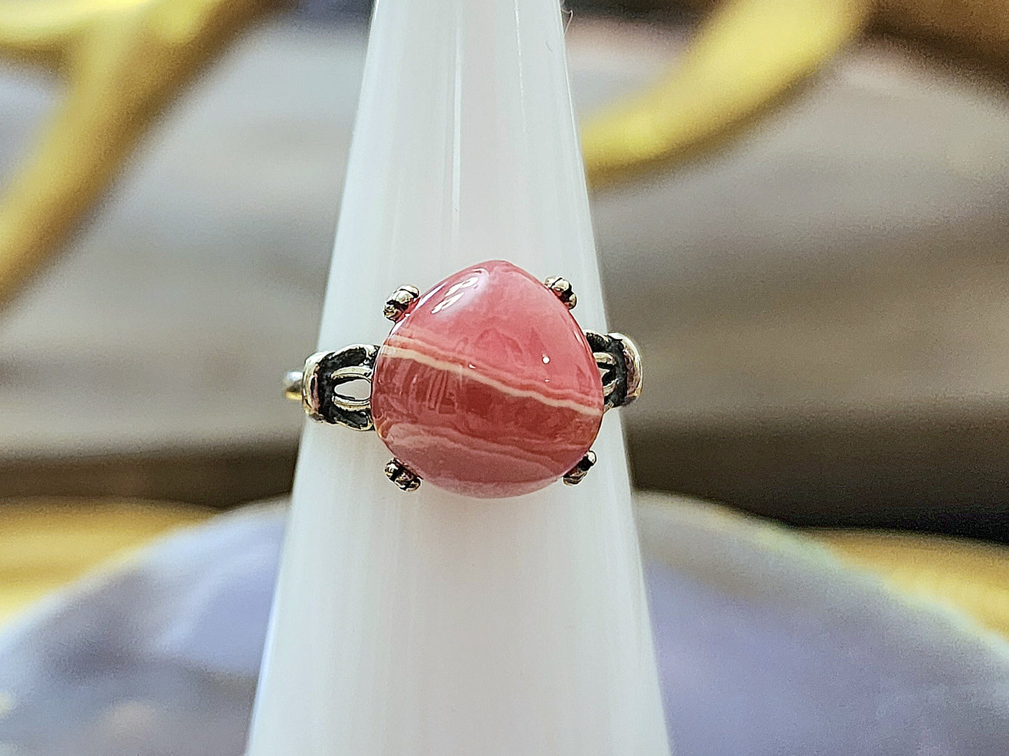 Rhodochrosite Ring