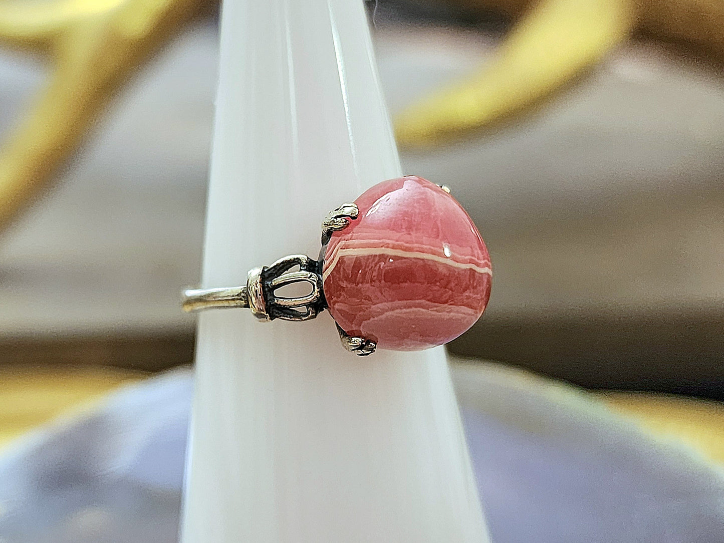 Rhodochrosite Ring