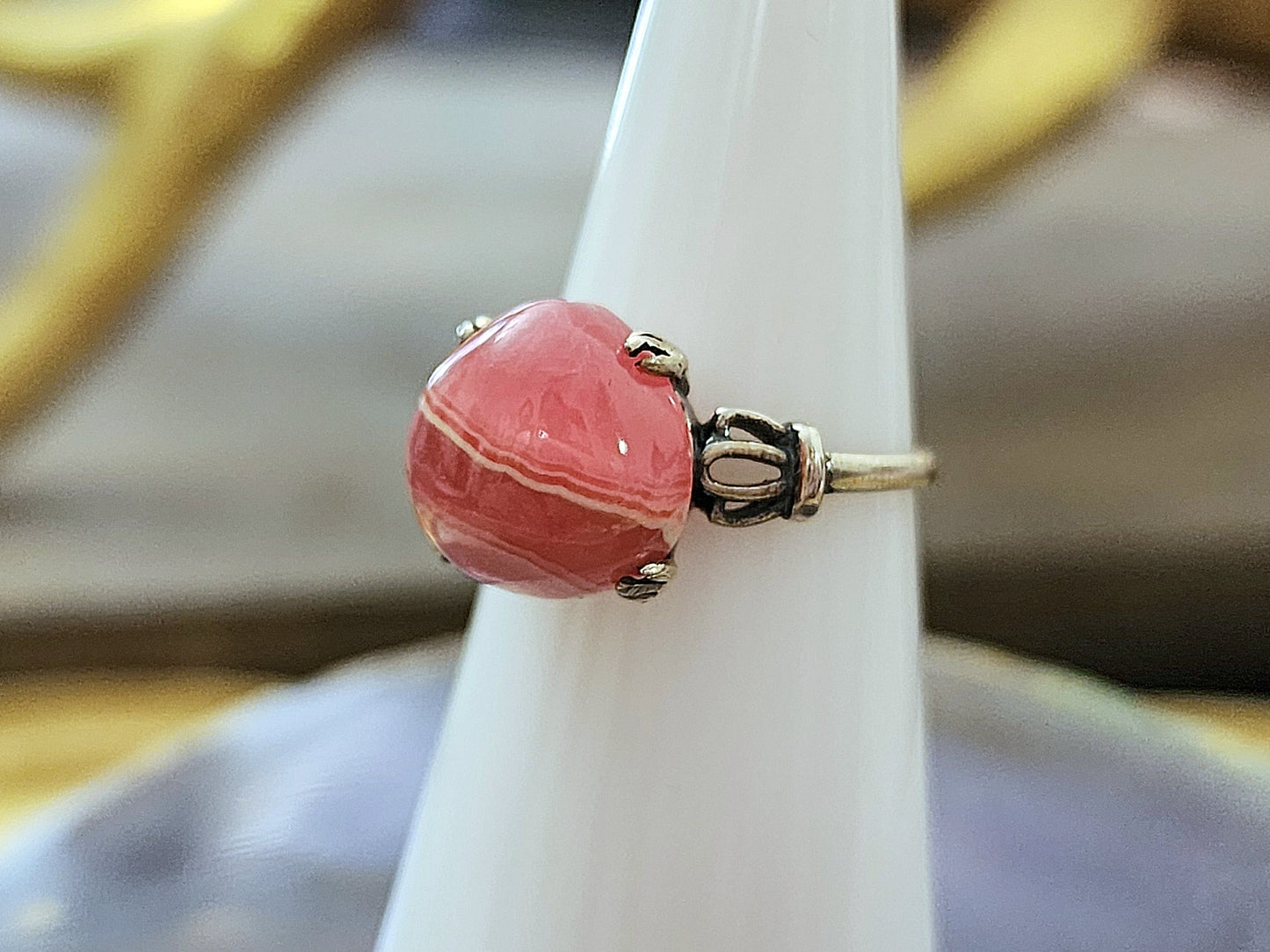 Rhodochrosite Ring