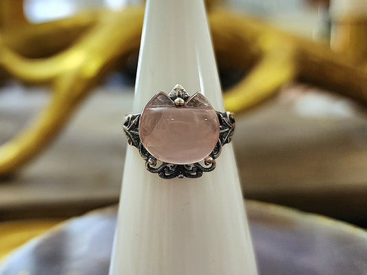 Rose Quartz Kitty Ring