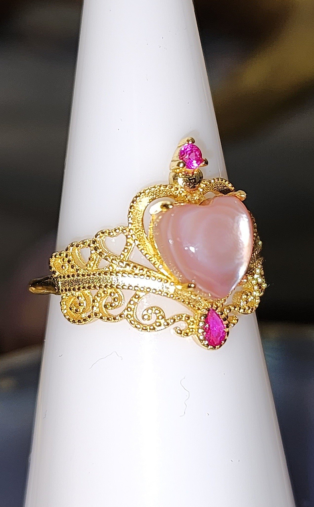 Pink Shell Princess Ring