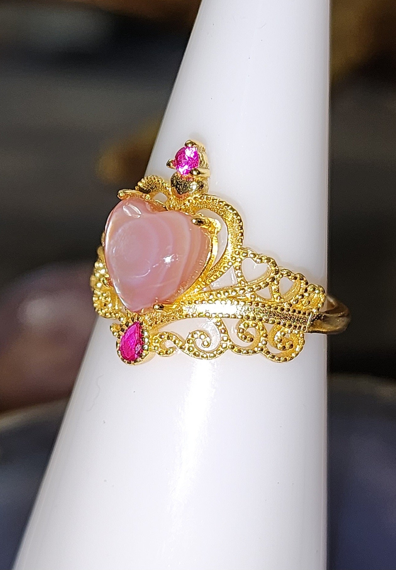 Pink Shell Princess Ring