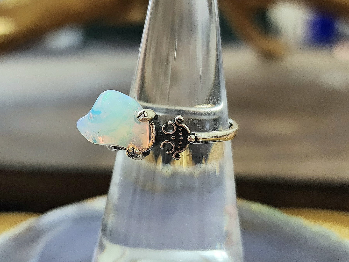 Raw Welo Opal Ring