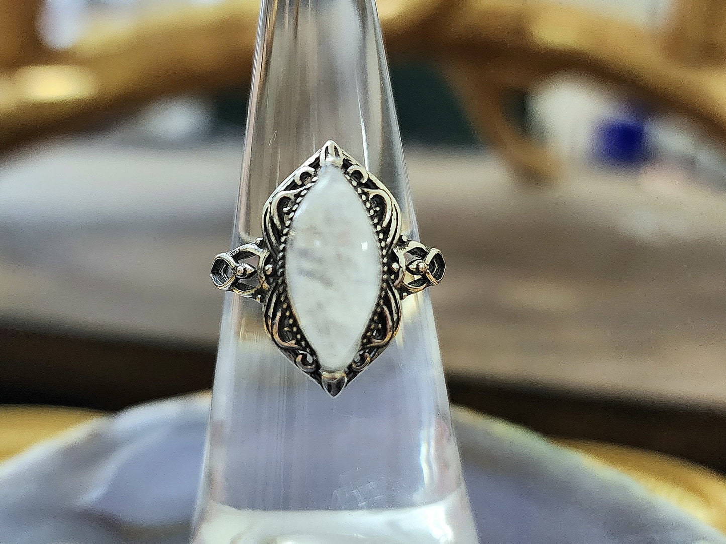 Rainbow Moonstone Ring