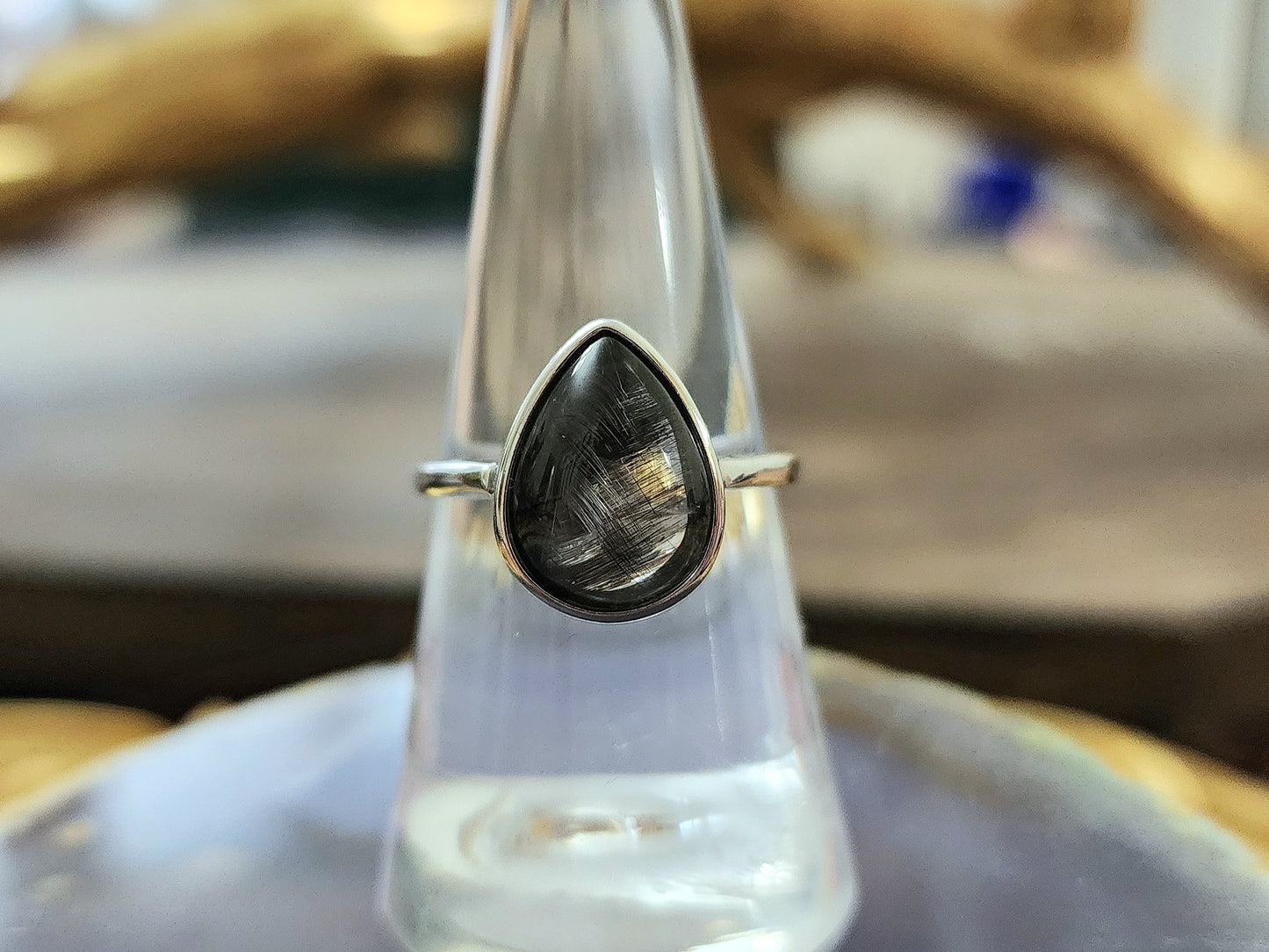 Silver Rutile Quartz Ring