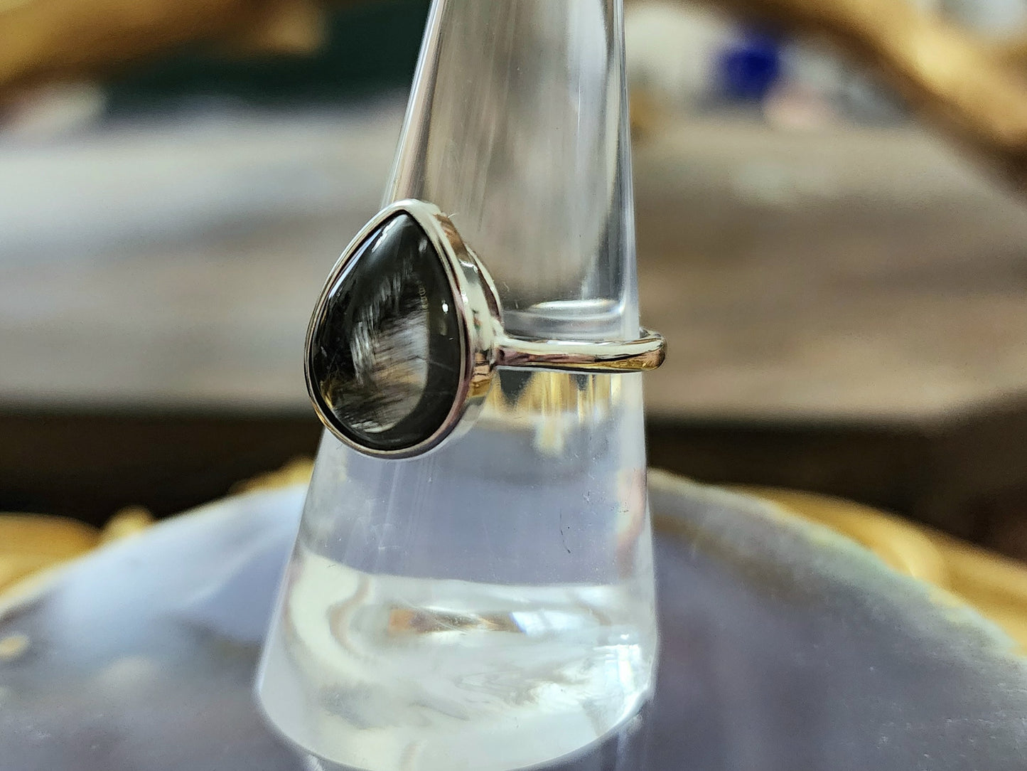 Silver Rutile Quartz Ring