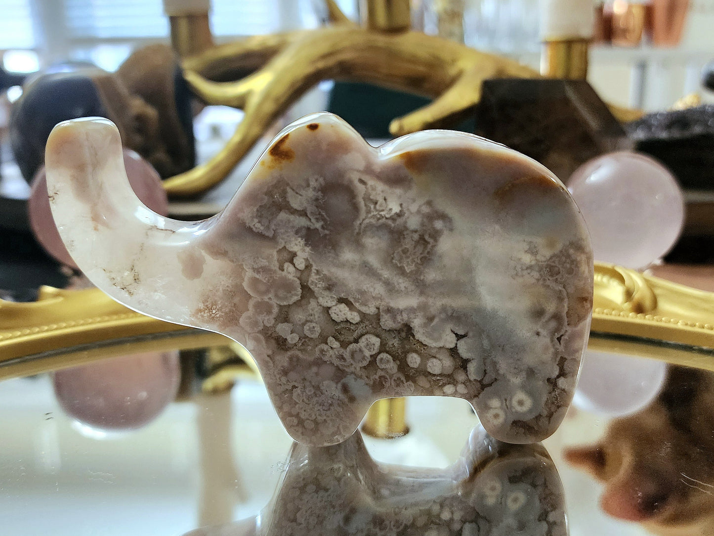 Pink Amethyst Lucky Elephant