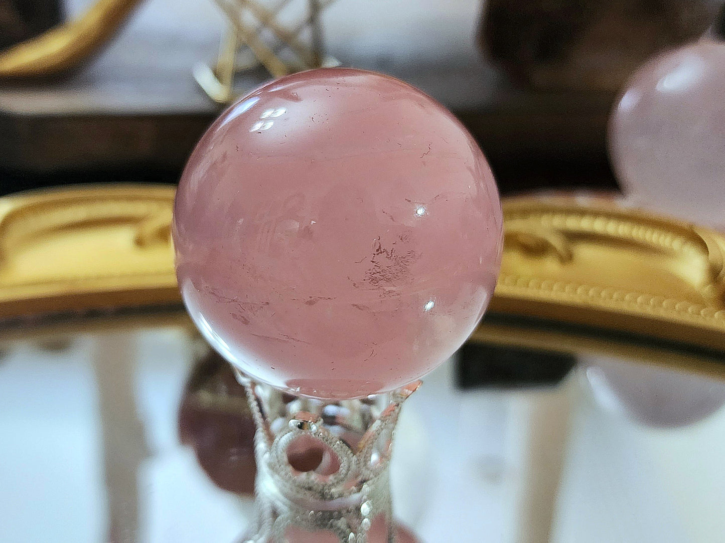 Star Rose Quartz Sphere