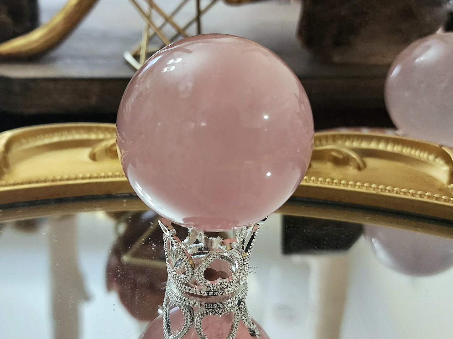 Star Rose Quartz Sphere