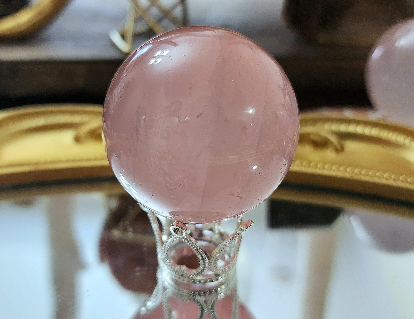 Star Rose Quartz Sphere