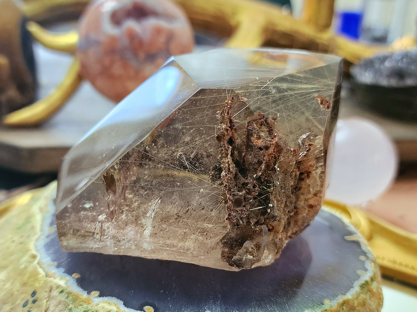 Rutilated Smokey Garden Quartz Freeform