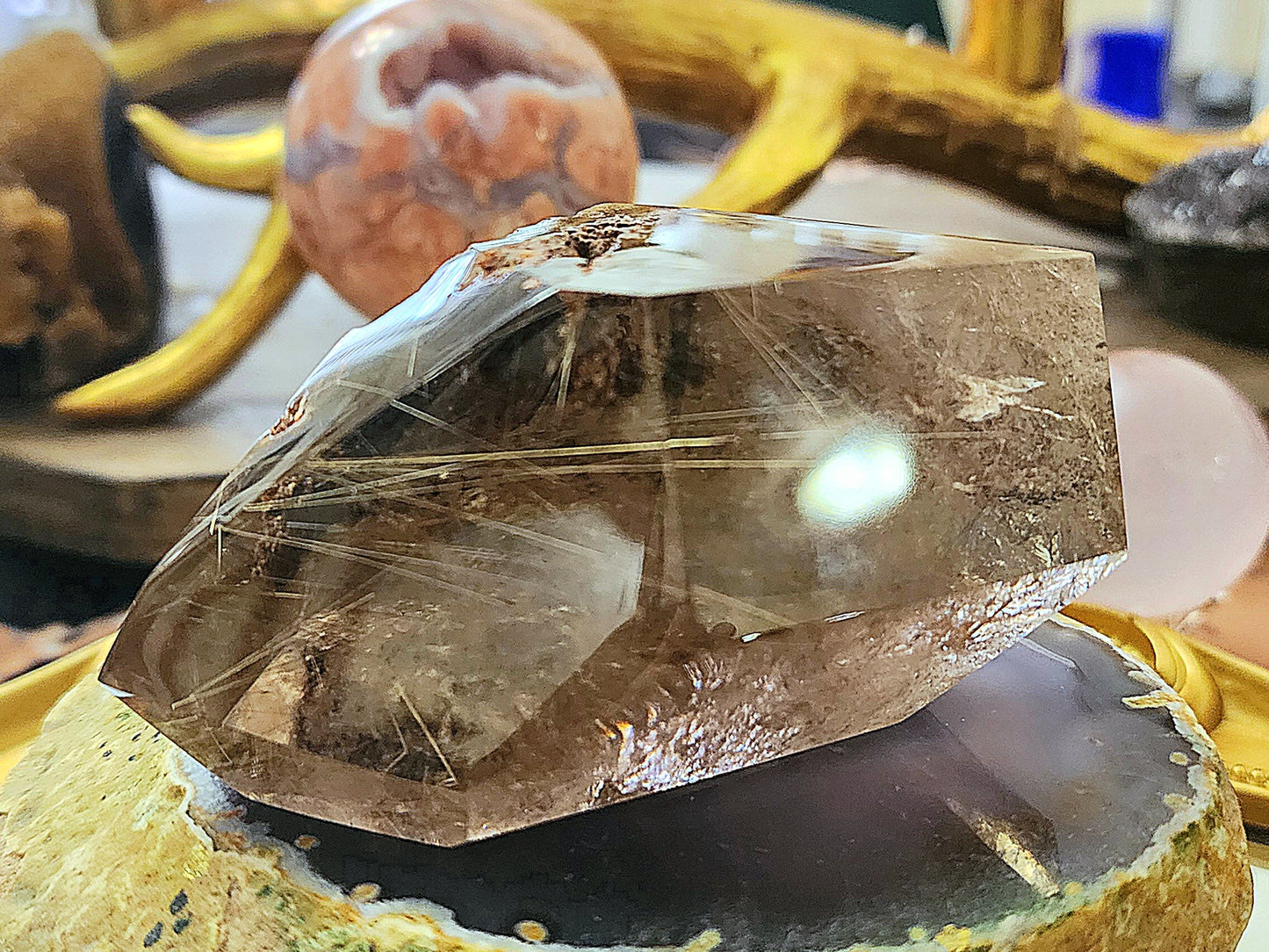 Rutilated Smokey Garden Quartz Freeform