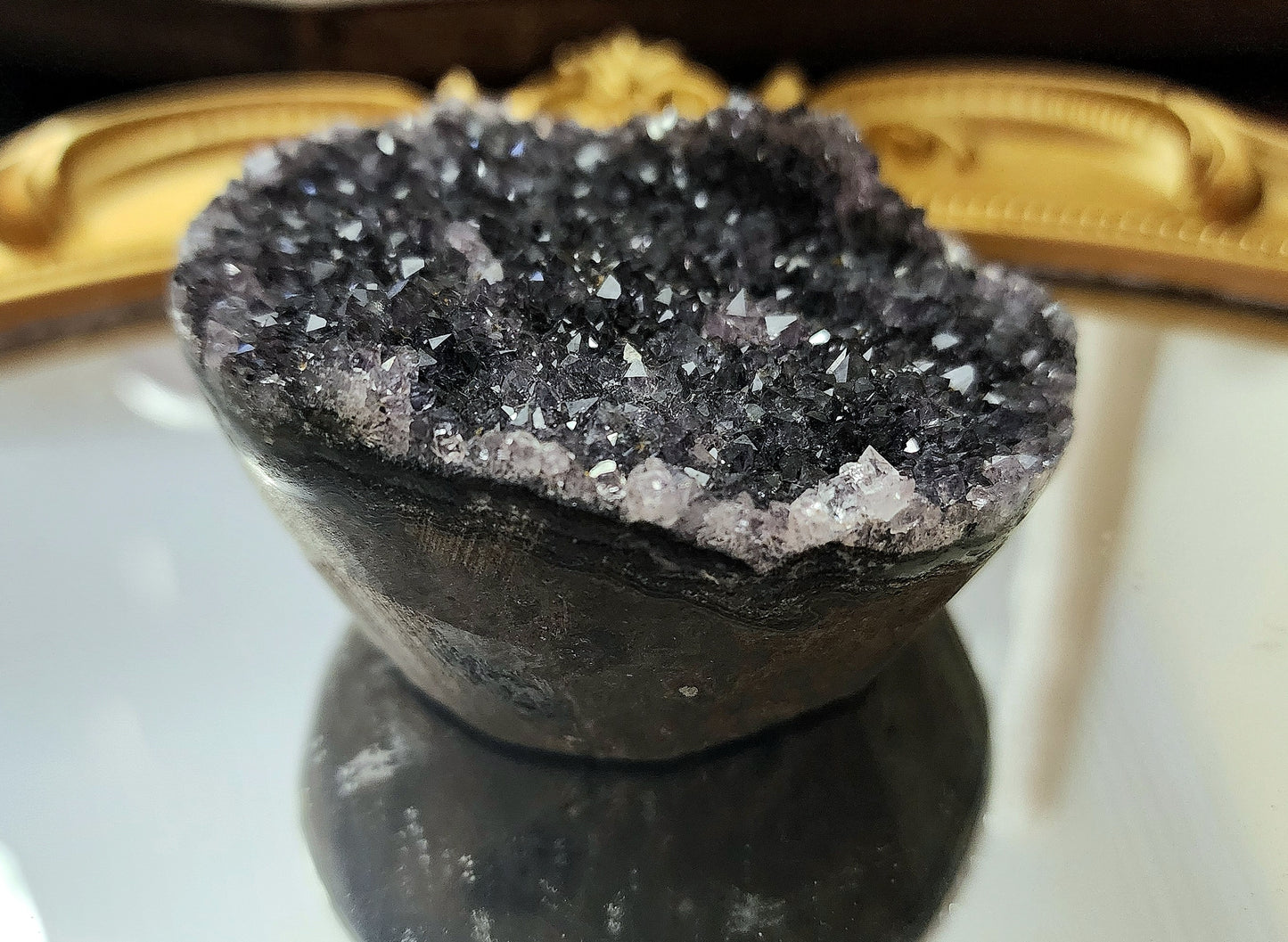 Black Amethyst Cut Base