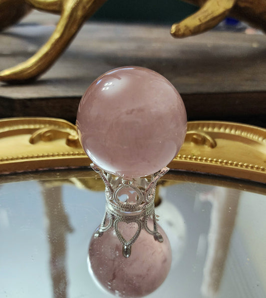 Flashy Star Rose Quartz Sphere