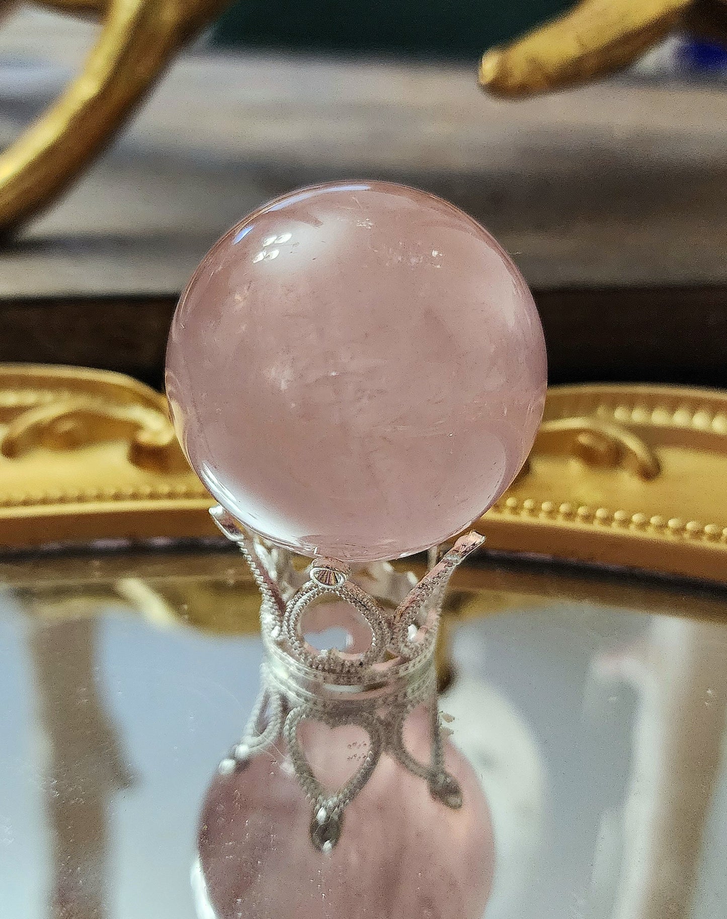 Flashy Star Rose Quartz Sphere