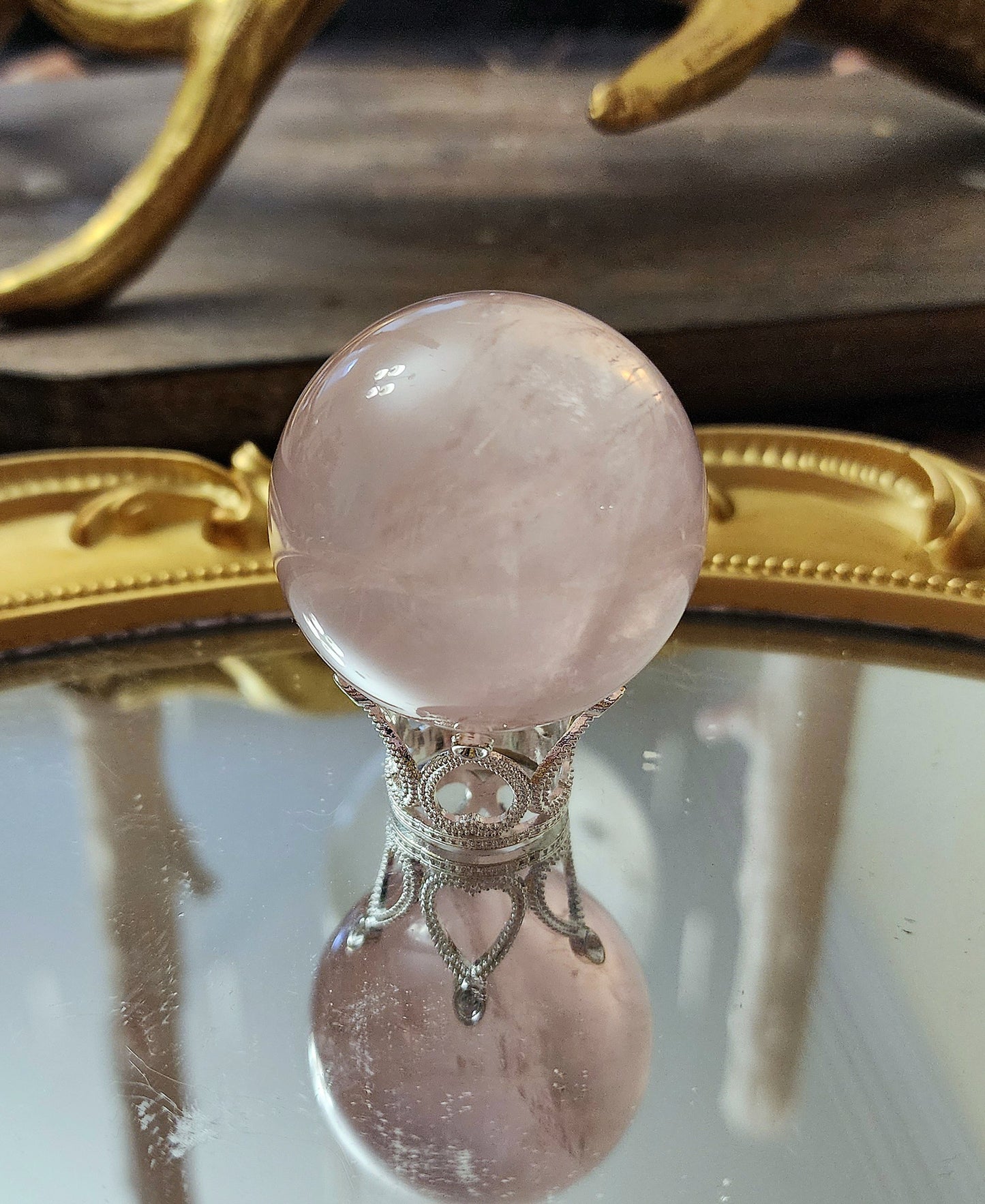 Star Rose Quartz Sphere