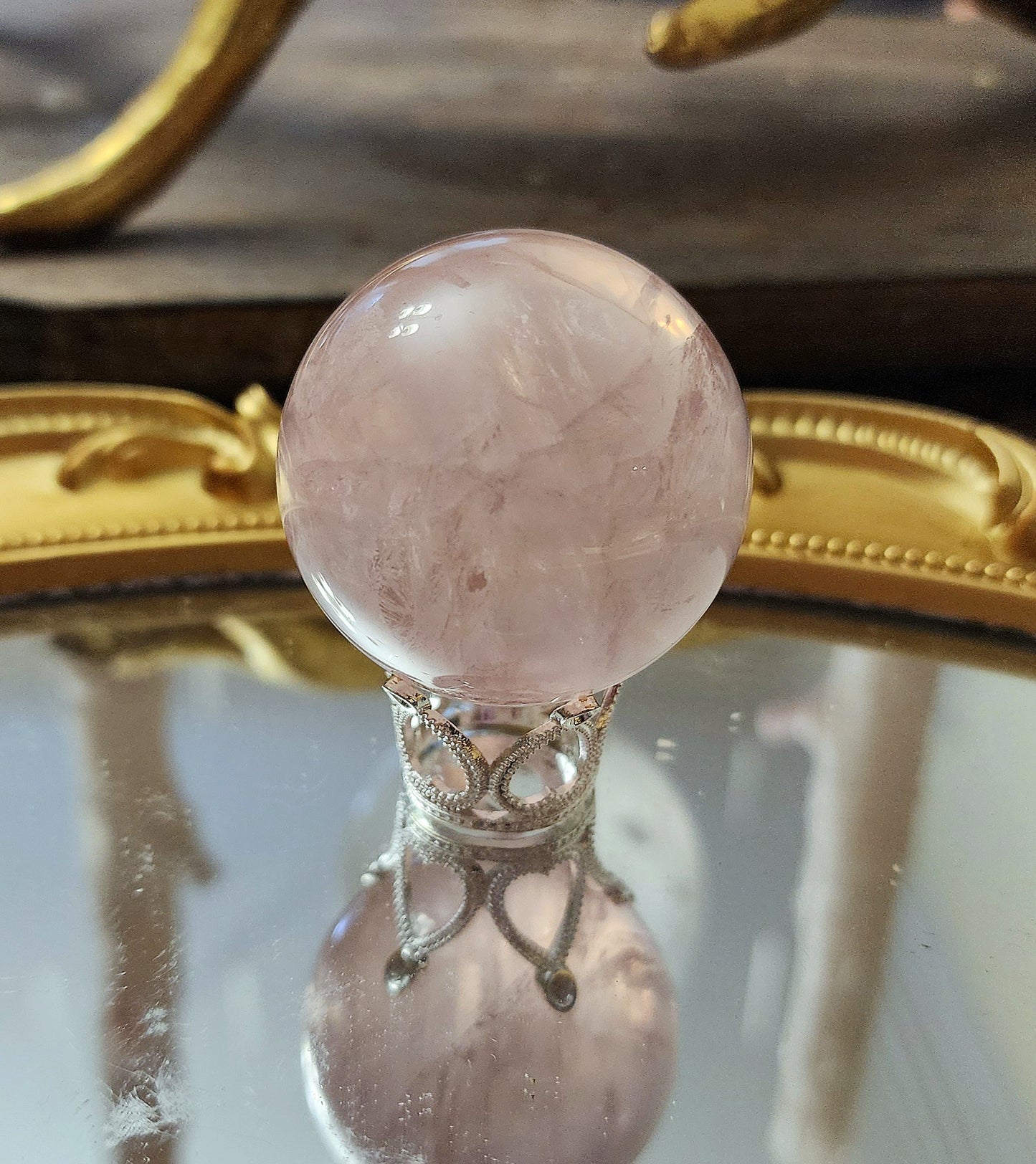 Star Rose Quartz Sphere