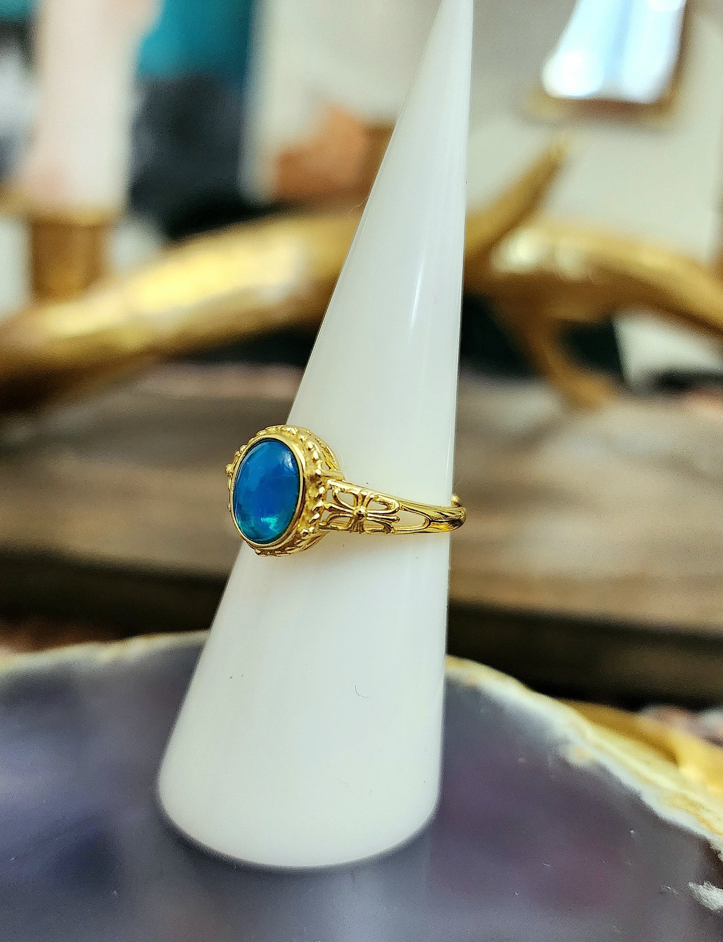 Blue Opal Ring