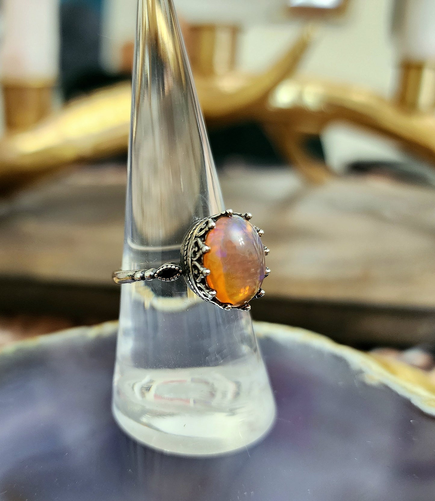 Fire Opal Ring