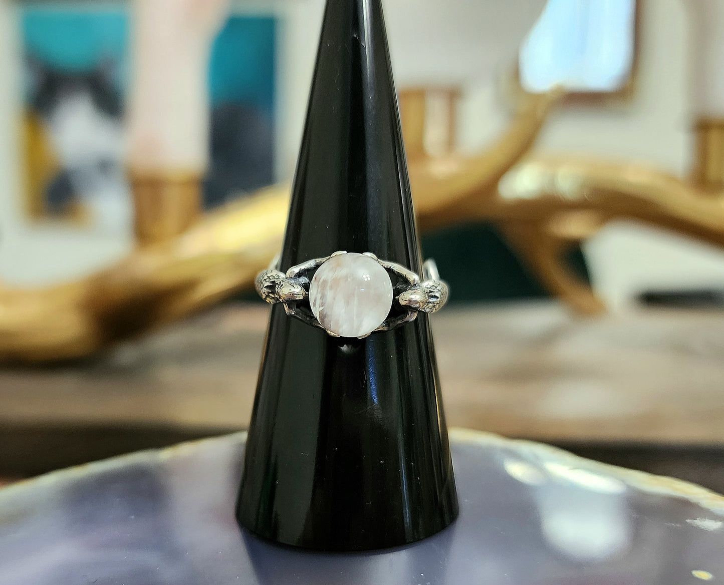 White Garden Quartz Mermaid Ring