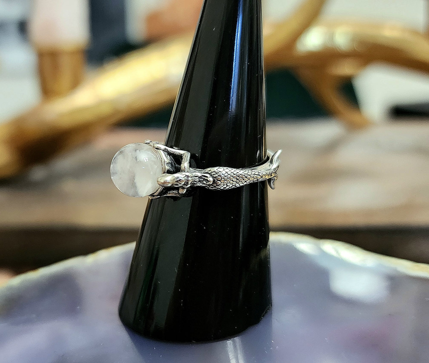 White Garden Quartz Mermaid Ring