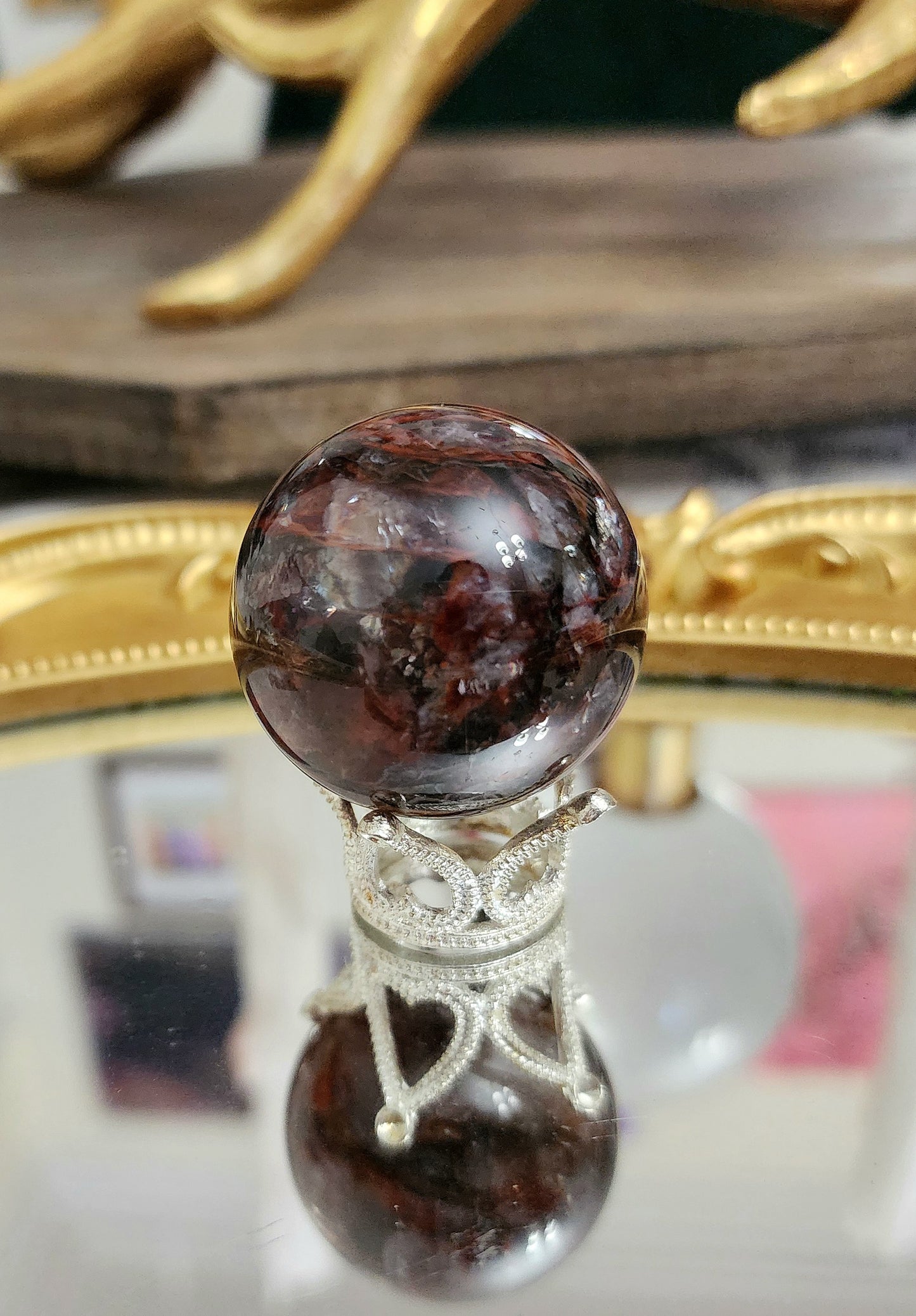 Fire Quartz Sphere on crown C