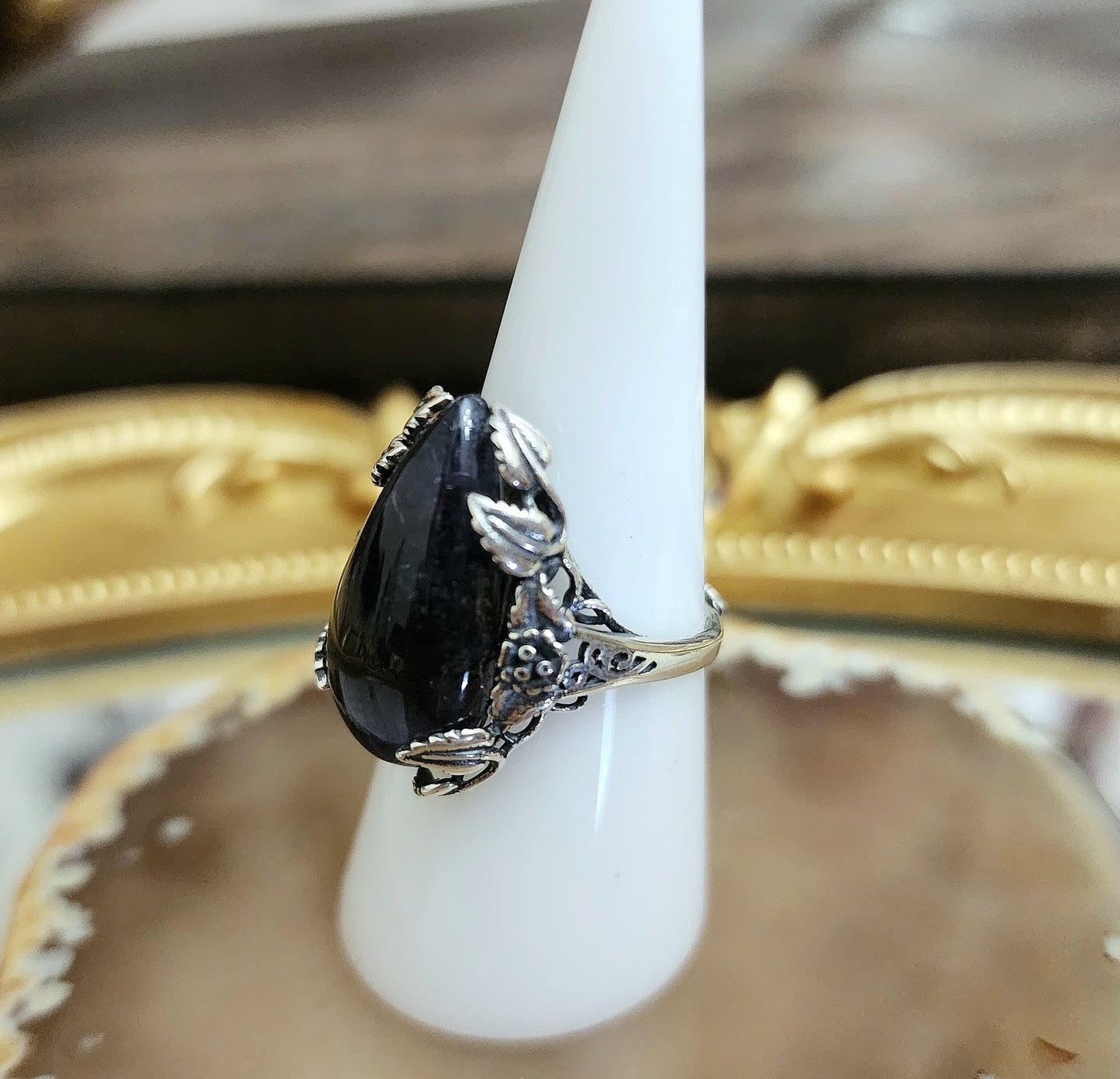 Raven's Tear Iolite Ring