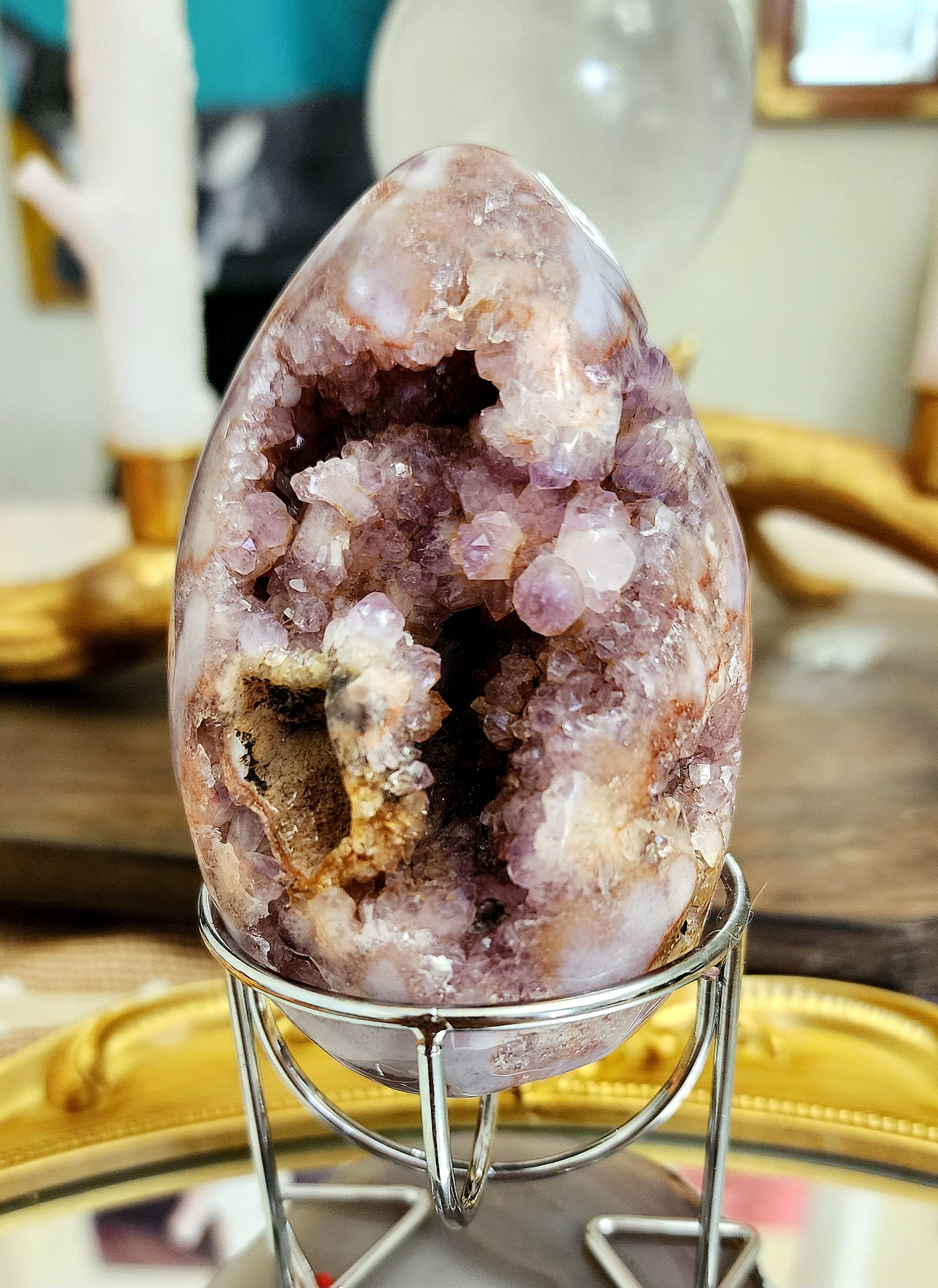 Druzy Pink Amethyst Egg