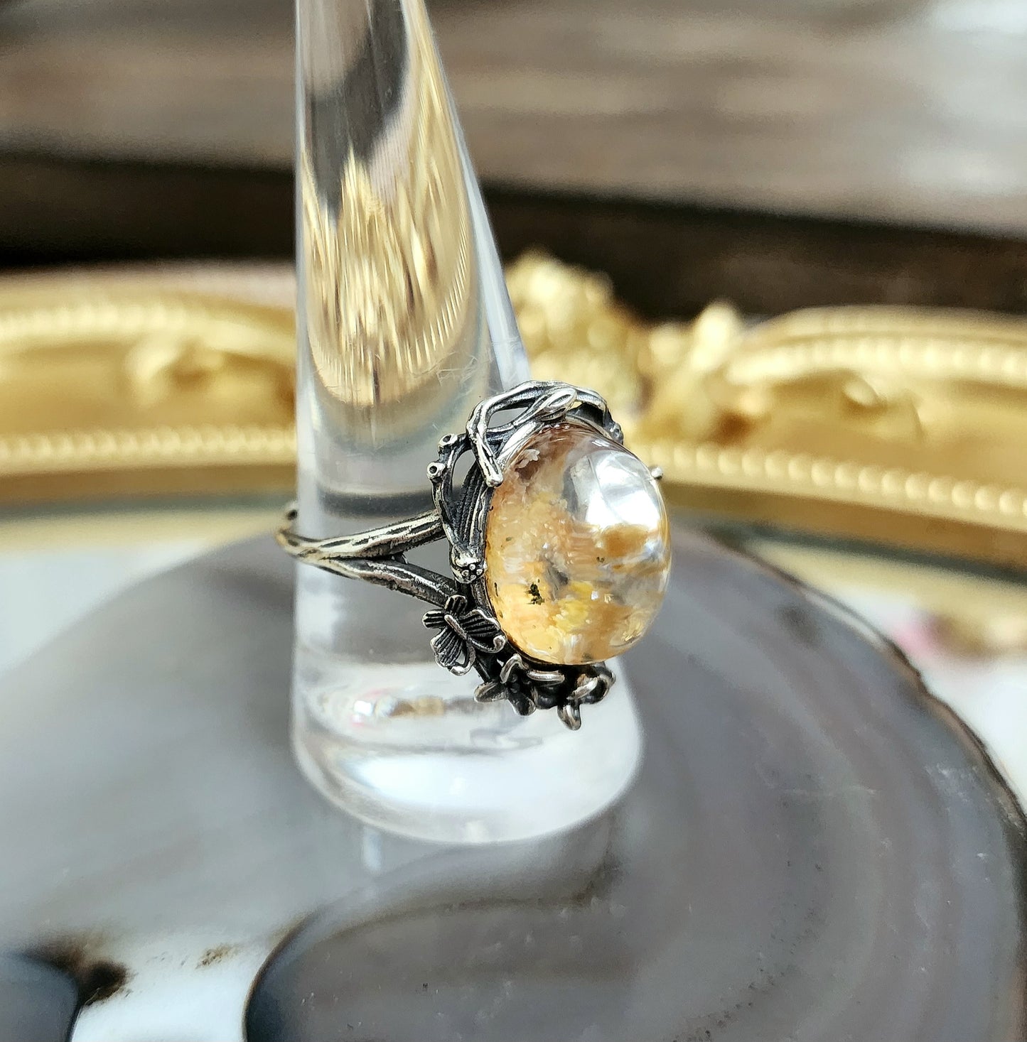 Autumn Leaves Garden Quartz Ring