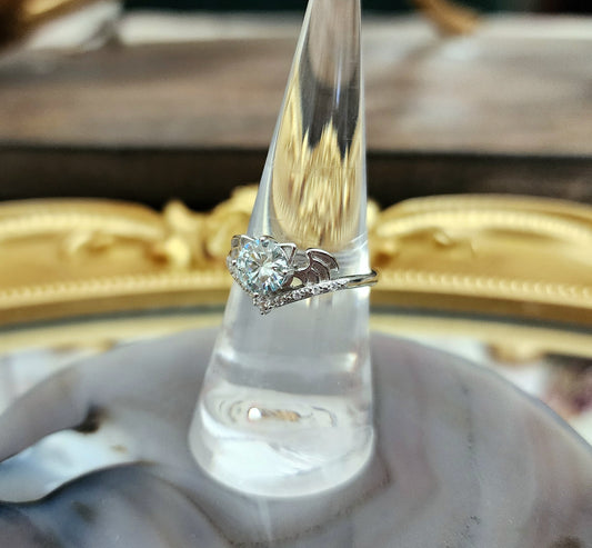 Moissanite Bat Ring