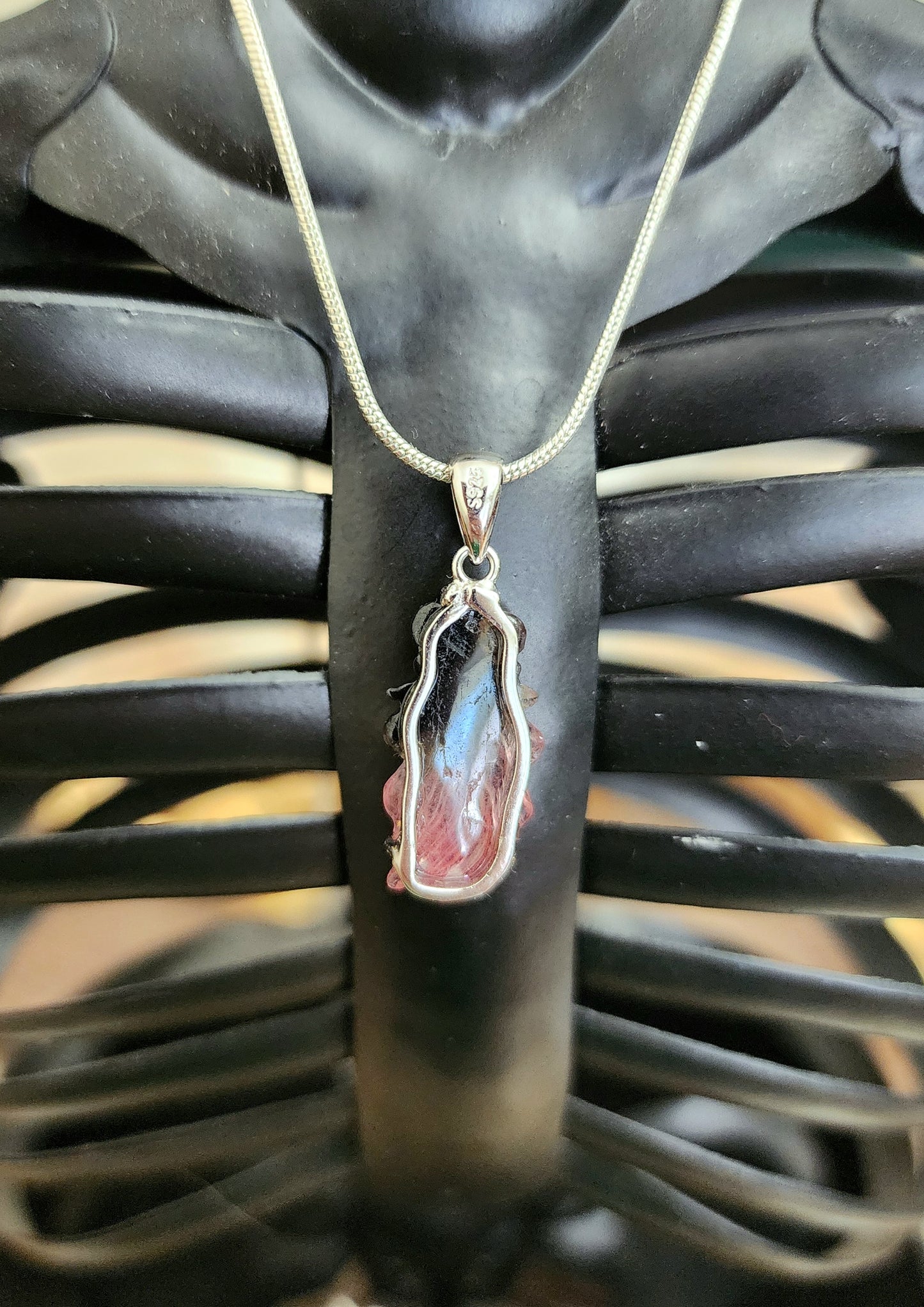 Watermelon Tourmaline Koi Fish Pendant