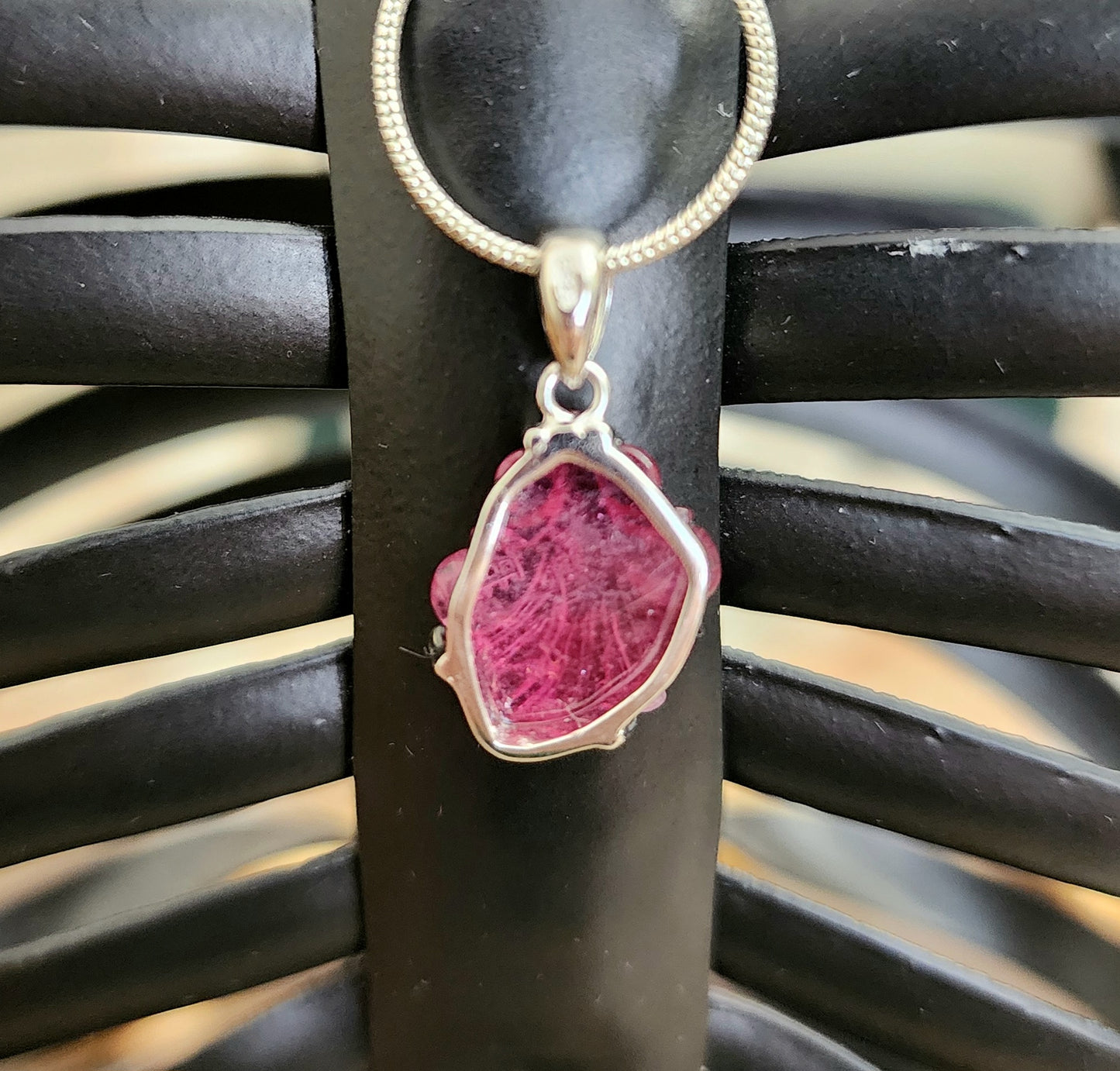 Pink Tourmaline Koi Fish Pendant